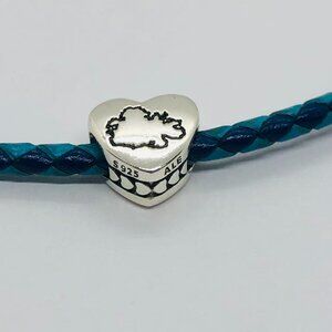 ✨✨Pandora Antigua map Heart Charm Beach Travel